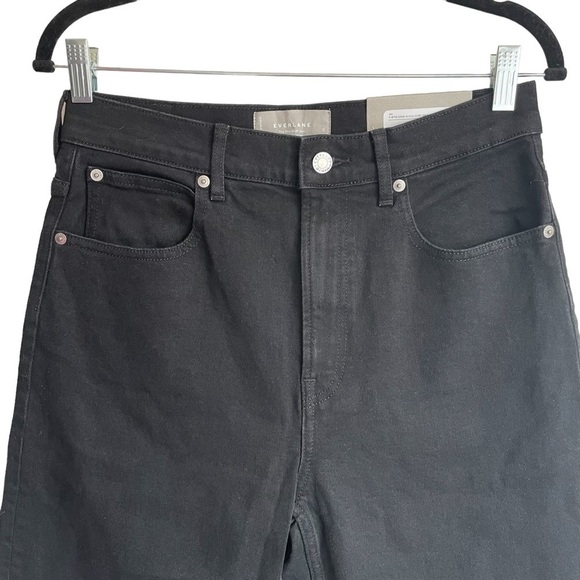 Everlane The Way High Jean Coal Black 28 NWT  F-BTM-DNM-WHGH-SRT-DKW-28 - Picture 2 of 12
